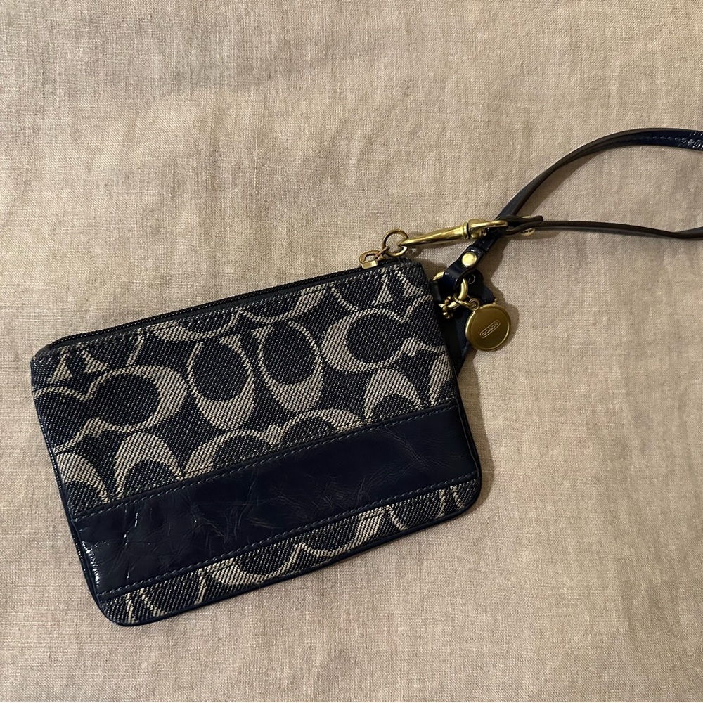 Coach Vintage Denim Signature Wristlet